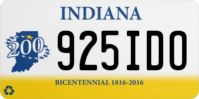 IN license plate 925IDO