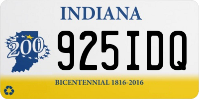IN license plate 925IDQ