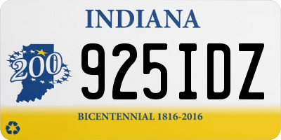 IN license plate 925IDZ