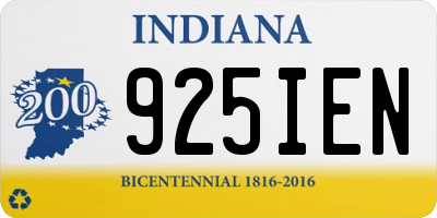 IN license plate 925IEN