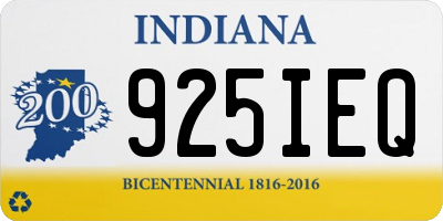 IN license plate 925IEQ