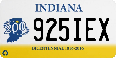 IN license plate 925IEX