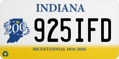 IN license plate 925IFD