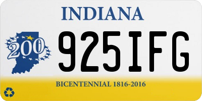 IN license plate 925IFG