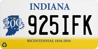 IN license plate 925IFK