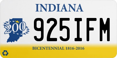 IN license plate 925IFM
