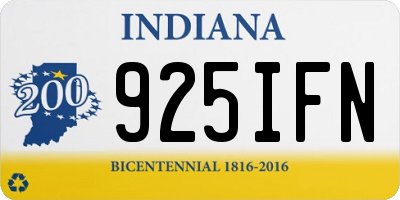 IN license plate 925IFN