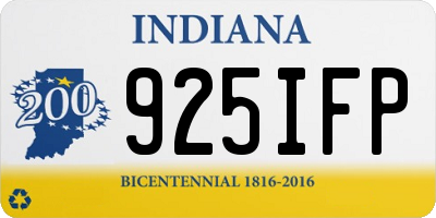 IN license plate 925IFP