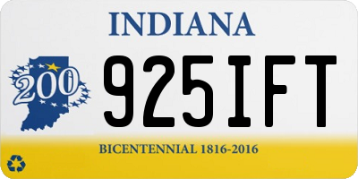 IN license plate 925IFT
