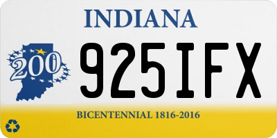 IN license plate 925IFX
