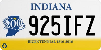 IN license plate 925IFZ