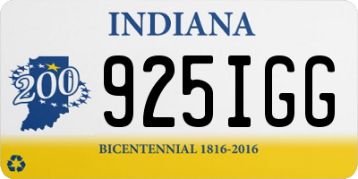 IN license plate 925IGG