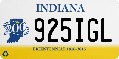 IN license plate 925IGL