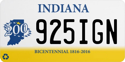 IN license plate 925IGN