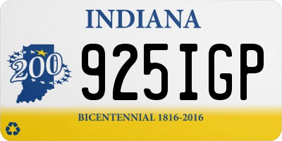 IN license plate 925IGP