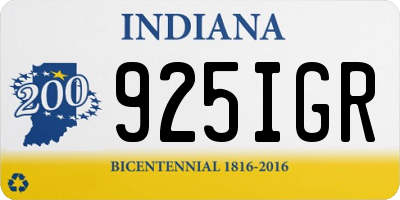 IN license plate 925IGR