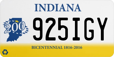 IN license plate 925IGY
