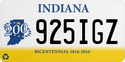 IN license plate 925IGZ