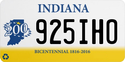 IN license plate 925IHO