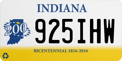 IN license plate 925IHW
