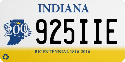 IN license plate 925IIE