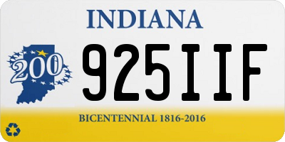 IN license plate 925IIF