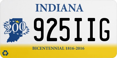 IN license plate 925IIG