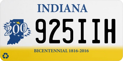 IN license plate 925IIH