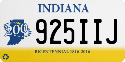 IN license plate 925IIJ