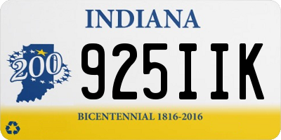 IN license plate 925IIK