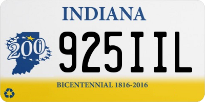 IN license plate 925IIL