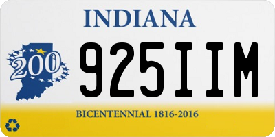 IN license plate 925IIM