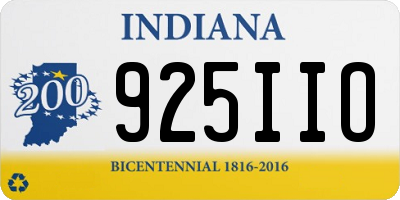 IN license plate 925IIO