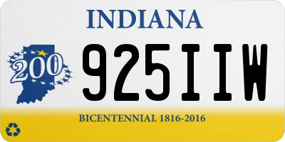 IN license plate 925IIW