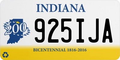 IN license plate 925IJA