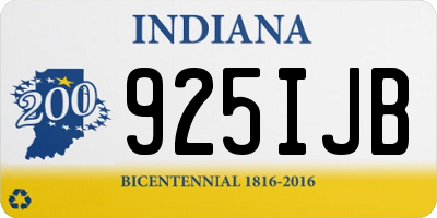 IN license plate 925IJB