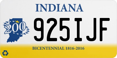 IN license plate 925IJF