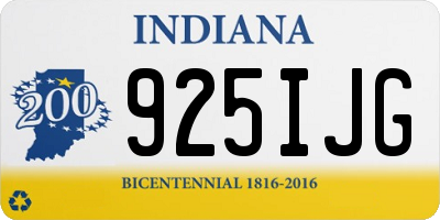 IN license plate 925IJG