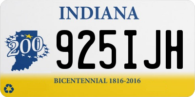 IN license plate 925IJH