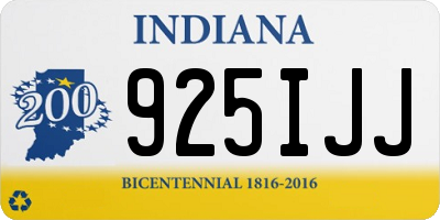 IN license plate 925IJJ