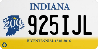 IN license plate 925IJL