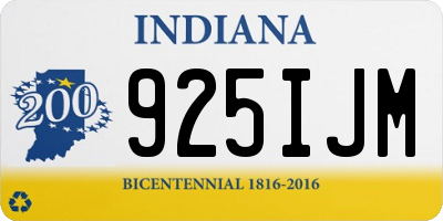 IN license plate 925IJM