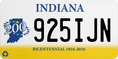 IN license plate 925IJN