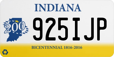 IN license plate 925IJP