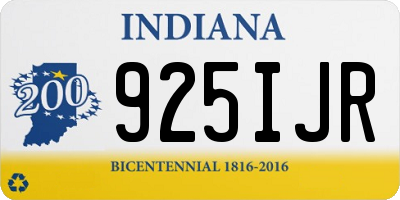 IN license plate 925IJR