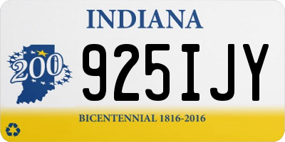 IN license plate 925IJY