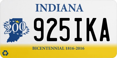 IN license plate 925IKA
