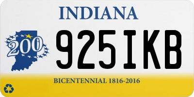 IN license plate 925IKB