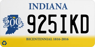 IN license plate 925IKD