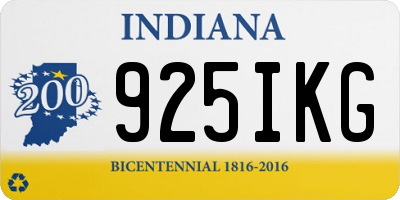 IN license plate 925IKG